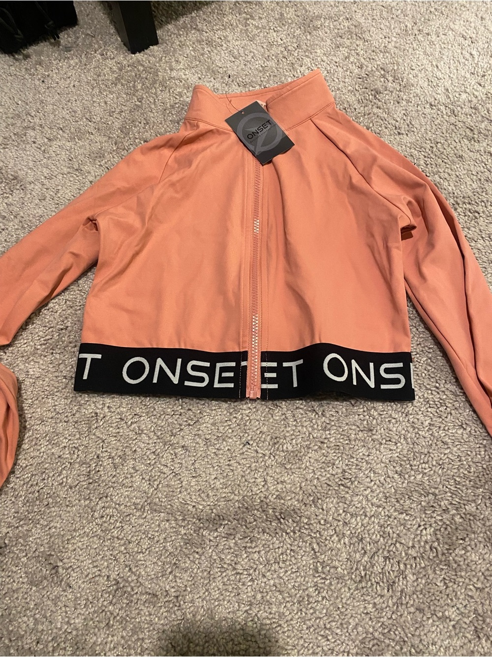 Women's Peach Zip-Front Jacket